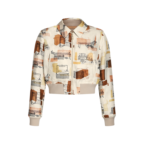 Kurtka Bomberka Dwustronna Flanelowa in Kobiety's Odzież Płaszcze i kurtki collections by Louis Vuitton (Powiększenie produktu)