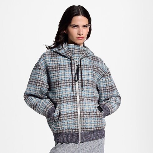 Kurtka Check Tweed z zapięciem na zamek in Kobiety's Odzież Płaszcze i kurtki collections by Louis Vuitton (Powiększenie produktu)