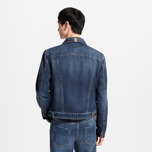 Kurtka Cotton Cashmere Denim Trucker in Mężczyźni's Odzież Odzież collections by Louis Vuitton (Powiększenie produktu)