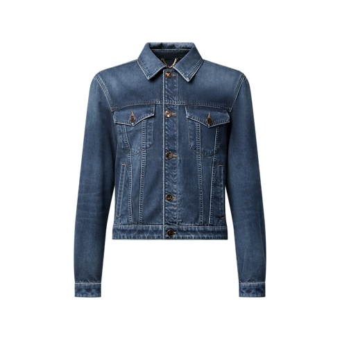 Kurtka Cotton Cashmere Denim Trucker in Mężczyźni's Odzież Odzież collections by Louis Vuitton (Powiększenie produktu)