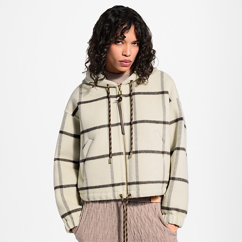 Kurtka Double Face Tartan Zip-Up in Kobiety's Odzież Płaszcze i kurtki collections by Louis Vuitton (Powiększenie produktu)