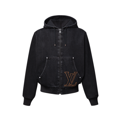 Kurtka LV Workwear Hooded Denim Blouson in Mężczyźni's Odzież Odzież collections by Louis Vuitton (Powiększenie produktu)