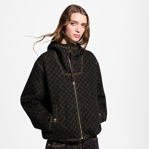 Kurtka Monogram Denim Zip-Up in Kobiety's Odzież Płaszcze i kurtki collections by Louis Vuitton (Powiększenie produktu)