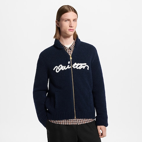 Kurtka na suwak z haftowaną sygnaturą in Mężczyźni's Odzież Odzież wierzchnia i płaszcze collections by Louis Vuitton (Powiększenie produktu)
