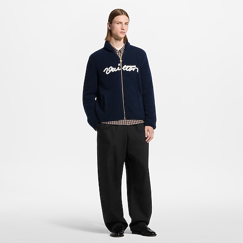 Kurtka na suwak z haftowaną sygnaturą in Mężczyźni's Odzież Odzież wierzchnia i płaszcze collections by Louis Vuitton (Powiększenie produktu)