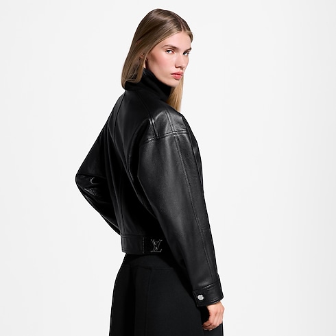 Kurtka Ramoneska z Wełnianą Wstawką in Kobiety's Odzież Płaszcze i kurtki collections by Louis Vuitton (Powiększenie produktu)