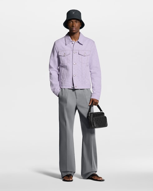 Truckerjacke aus Monogram-Jacquard-Denim Herren Ready to Wear Jacken und Mäntel | LOUIS VUITTON
