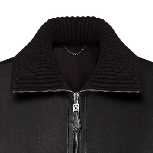 Kurtka ze skóry i wełny in Mężczyźni's Odzież Odzież collections by Louis Vuitton (Powiększenie produktu)