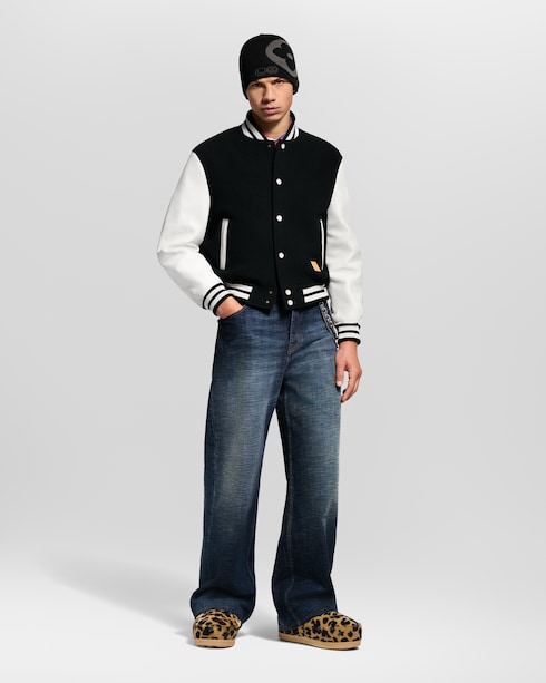Leather Signature Varsity Jacket in Les Extraordinaires's High-End Ready-to-Wear } collections by Louis Vuitton