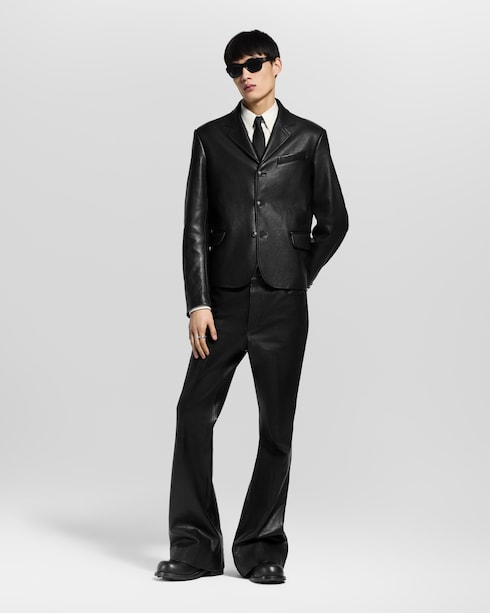 Giacca monopetto in pelle Les Extraordinaires High-End Ready-to-Wear } | LOUIS VUITTON