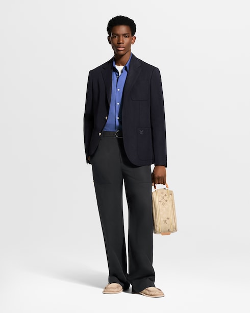 Relaxed Wool-Linen Single-Breasted Jacket in Men's Ready to Wear Blazers and Jackets collections by Louis Vuitton
