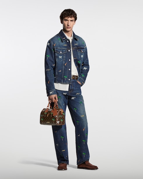 LV x The Darjeeling Limited Embroidered Denim Skate Pants in New's For Men The Latest collections by Louis Vuitton