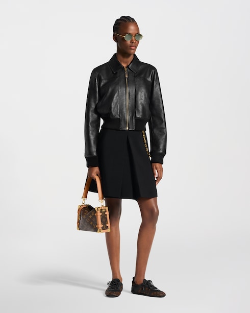 Mahina Accent Leather Bomber Jacket in Women's Ready-to-Wear Coats and Jackets collections by Louis Vuitton