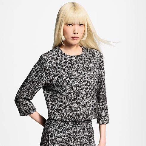 Marynarka Bijoux Button Glitter Tweed in Kobiety's Odzież Płaszcze i kurtki collections by Louis Vuitton (Powiększenie produktu)
