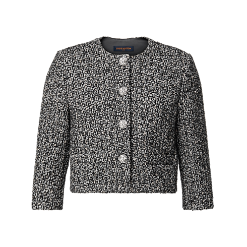 Marynarka Bijoux Button Glitter Tweed in Kobiety's Odzież Płaszcze i kurtki collections by Louis Vuitton (Powiększenie produktu)