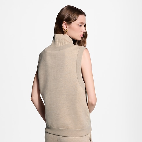 Monogram Accent Half-Zip Top in Kobiety's Odzież Dzianiny collections by Louis Vuitton (Powiększenie produktu)
