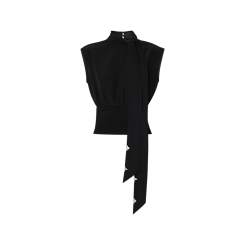 Monogram Accent Lavallière Top in Kobiety's Odzież Topy i Koszule collections by Louis Vuitton (Powiększenie produktu)