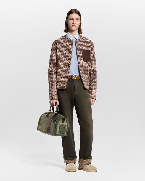 Men - Monogram Chic Collarless Tweed Jacket Men Ready-to-Wear All Ready-to-Wear | LOUIS VUITTON