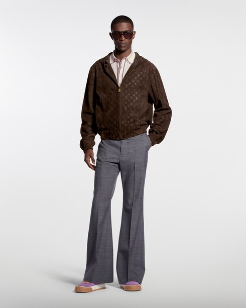 Monogram Embossed Suede Hoodie in Men's Ready-to-Wear Outerwear and Coats collections by Louis Vuitton