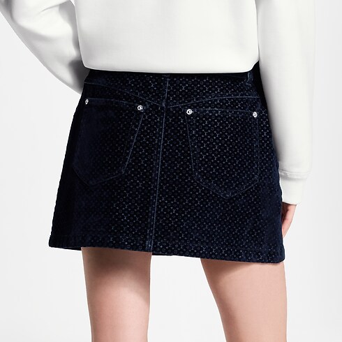 Nanogram Flocked Velvet Mini Skirt in Kobiety's Odzież Nowości w Ready-to-wear collections by Louis Vuitton (Powiększenie produktu)