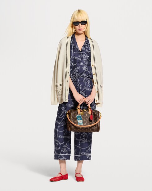 Nautical Print Short-Sleeved Pajama Shirt in Women's Ready-to-Wear Tops collections by Louis Vuitton