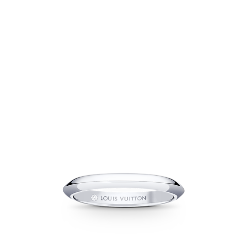 Widok Obrączka LV Diamonds 2,5 mm, platyna z przodu