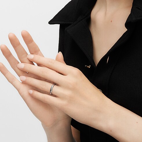 Obrączka LV Diamonds 3 mm, platyna in Biżuteria's Kategorie Wedding Bands collections by Louis Vuitton (Powiększenie produktu)