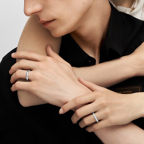 Obrączka LV Diamonds 4 mm, platyna in Biżuteria's Kategorie Wedding Bands collections by Louis Vuitton (Powiększenie produktu)