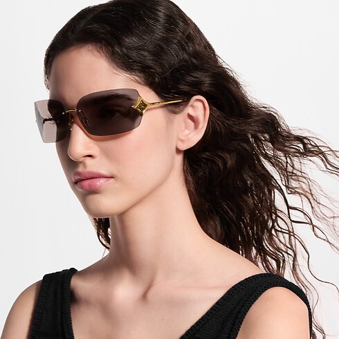 Okulary przeciwsłoneczne Curvy Flower Rectangle S00 in Kobiety's Akcesoria Okulary collections by Louis Vuitton (Powiększenie produktu)