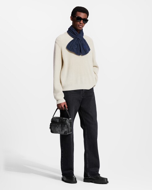 Only LV Mini Cable Scarf S00 in Men's Accessories Scarves collections by Louis Vuitton