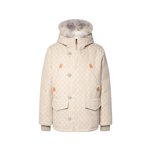 Parka Monogram Water-Repellent Denim Down in Mężczyźni's Odzież Odzież collections by Louis Vuitton (Powiększenie produktu)