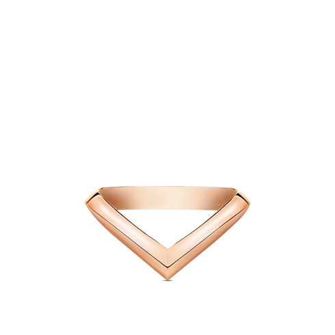 Pierścień V LV Diamonds, różowe złoto in Biżuteria's Kategorie Wedding Bands collections by Louis Vuitton (Powiększenie produktu)
