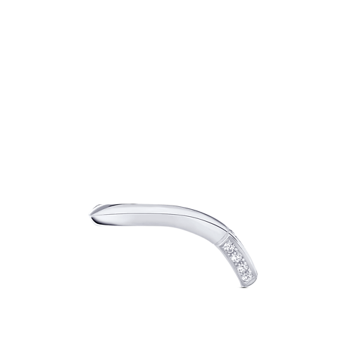 Pierścień V pavé LV Diamonds, platyna in Biżuteria's Kategorie Wedding Bands collections by Louis Vuitton (Powiększenie produktu)