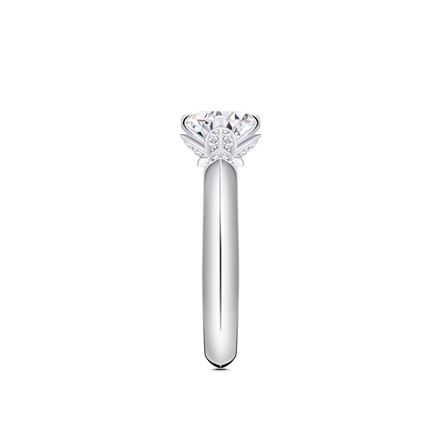 Widok Pierścionek Solitaire LV Diamonds, szlif brylantowy z boku