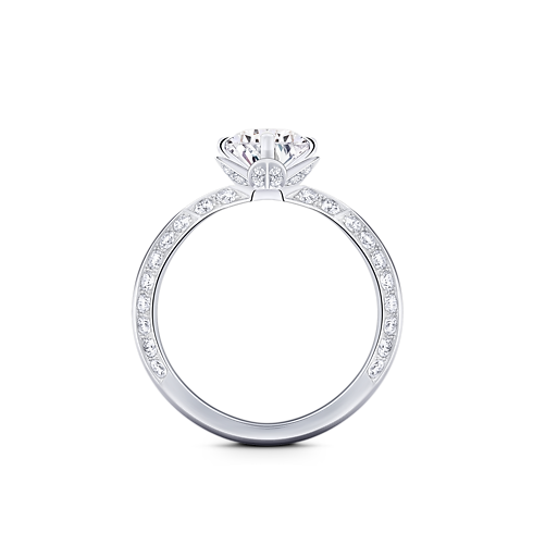 Pierścionek Solitaire pavé LV Diamonds, szlif brylantowy in Biżuteria's Kolekcje LV Diamonds collections by Louis Vuitton (Powiększenie produktu)