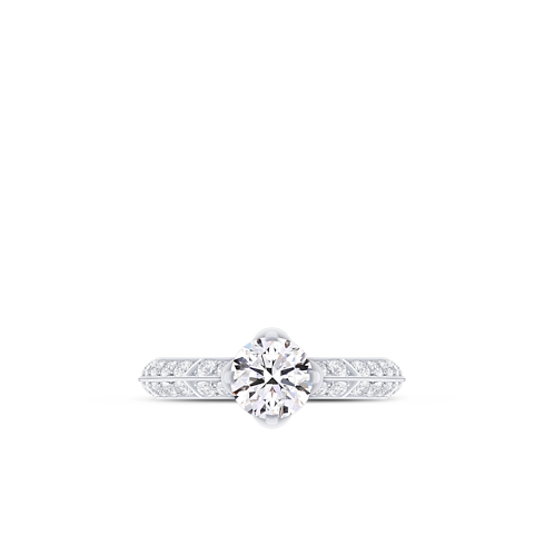 Pierścionek Solitaire pavé LV Diamonds, szlif brylantowy in Biżuteria's Kolekcje LV Diamonds collections by Louis Vuitton (Powiększenie produktu)