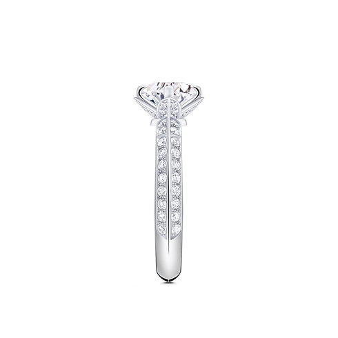 Pierścionek Solitaire pavé LV Diamonds, szlif brylantowy in Biżuteria's Kolekcje LV Diamonds collections by Louis Vuitton (Powiększenie produktu)