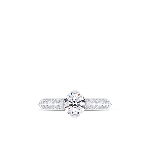 Pierścionek Solitaire pavé LV Diamonds, szlif brylantowy in Biżuteria's Kolekcje LV Diamonds collections by Louis Vuitton (Powiększenie produktu)