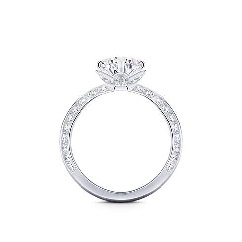 Inny widok Pierścionek Solitaire pavé LV Diamonds, szlif brylantowy