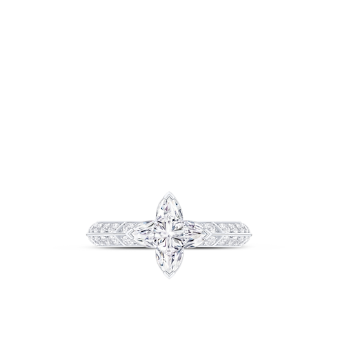 Pierścionek Solitaire pavé LV Diamonds, szlif LV Monogram Star in Biżuteria's Kolekcje LV Diamonds collections by Louis Vuitton (Powiększenie produktu)