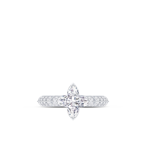 Pierścionek Solitaire pavé LV Diamonds, szlif LV Monogram Star in Biżuteria's Kolekcje LV Diamonds collections by Louis Vuitton (Powiększenie produktu)