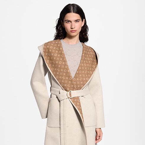 Płaszcz Reversible Signature Hooded Wrap in Kobiety's Odzież Płaszcze i kurtki collections by Louis Vuitton (Powiększenie produktu)