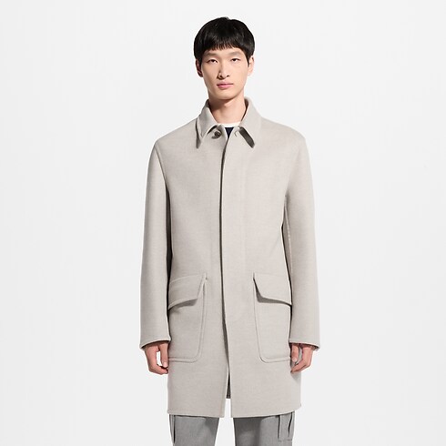 Płaszcz samochodowy z dwustronnego kaszmiru in Mężczyźni's Odzież Odzież wierzchnia i płaszcze collections by Louis Vuitton (Powiększenie produktu)