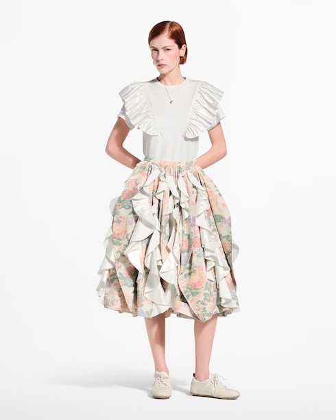 تي شيرت مزين بكشكشة in النساء's الملابس البلايز collections by Louis Vuitton