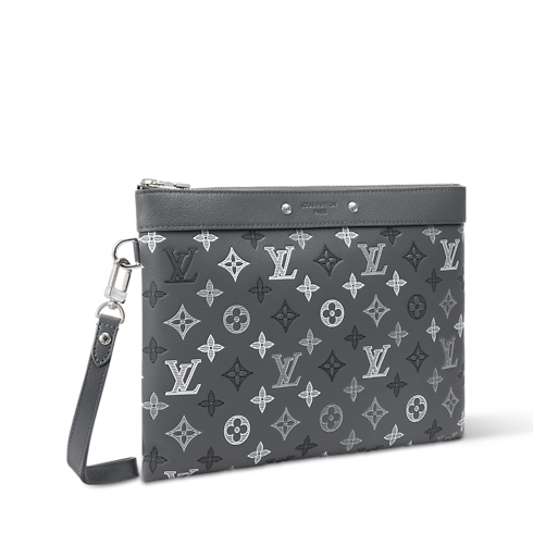 Saszetka Pochette To-Go Monogram Shadow in Mężczyźni's Portfele i drobna galanteria skórzana Wszystkie portfele i małe wyroby skórzane collections by Louis Vuitton (Powiększenie produktu)