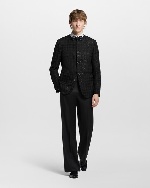Sequin-Embroidered Collarless Jacket in New's For Men New Formal collections by Louis Vuitton