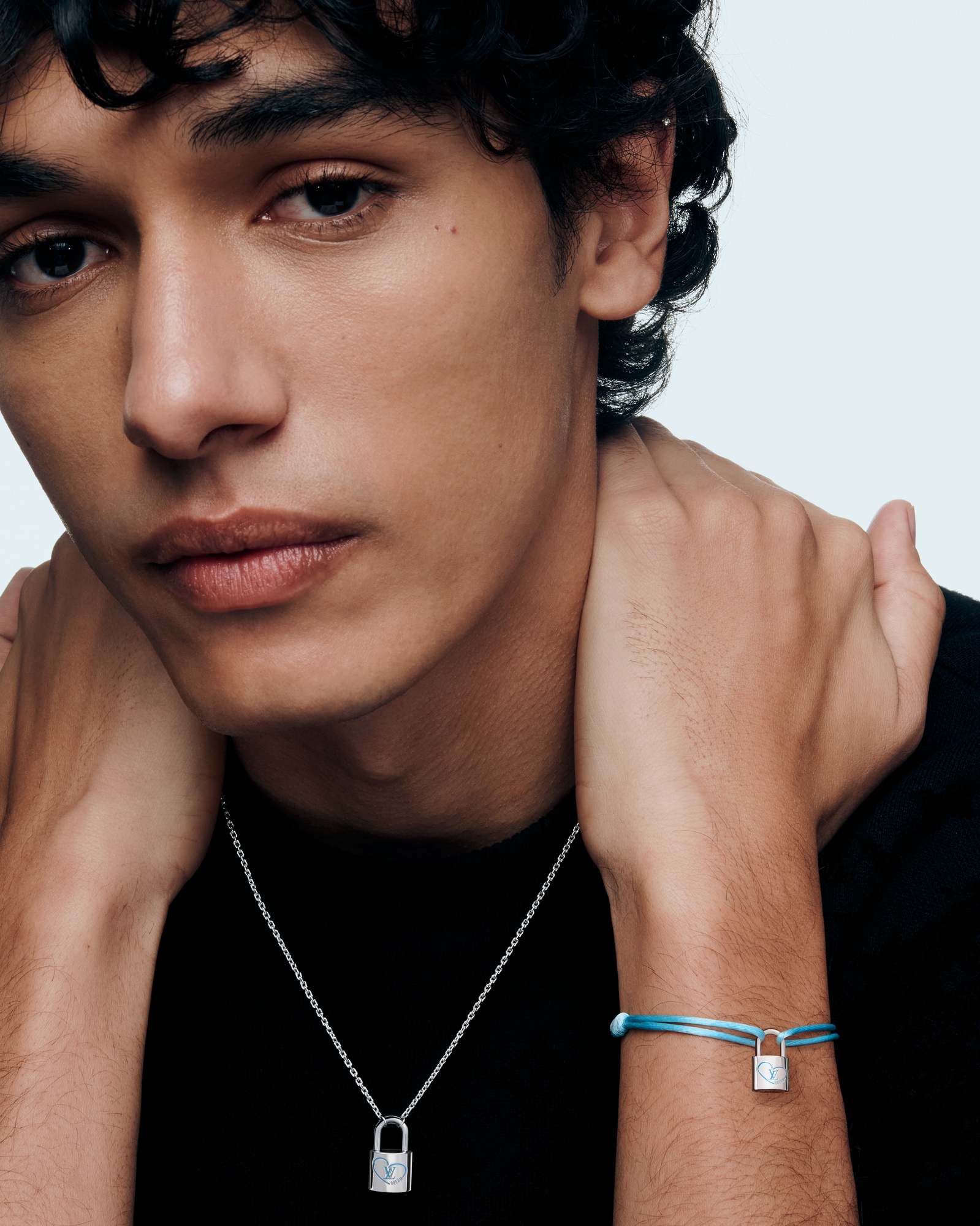 Silver Lockit x Felix Lee Bracelet, Sterling Silver, Blue Lacquer 