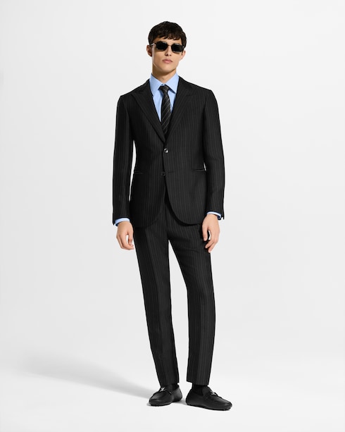 Single-Breasted Wool-Silk Jacquard Pont Neuf Jacket in New's For Men New Formal collections by Louis Vuitton