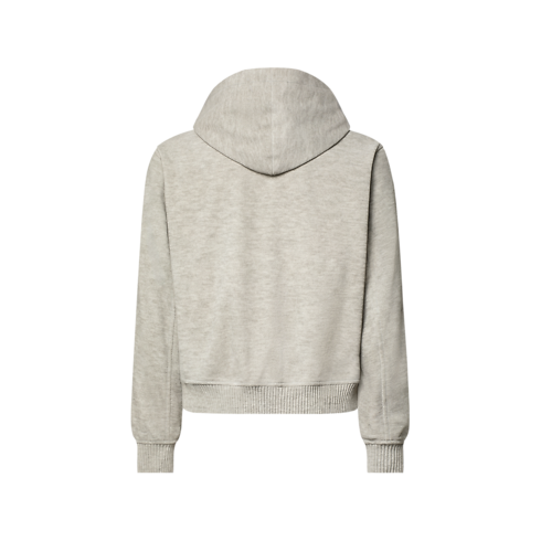 Widok Skórzana bluza z kapturem Trompe-Oeil Signature z tyłu