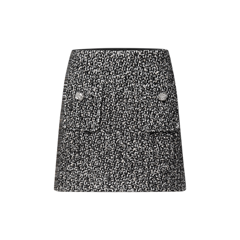 Spódnica Bijoux Button Glitter Tweed in Kobiety's Odzież Spódnice collections by Louis Vuitton (Powiększenie produktu)